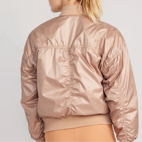 NWT OLD NAVY Oversized Water-Resistant Bomber Jacket Color: Tiramisu - Picture 2 of 8